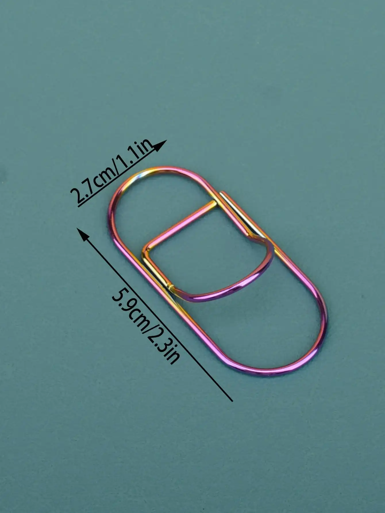 Mehrfarbiger Metall-Schreibstift-Clip - Kreativer Multifunktionaler Tragbarer Notizbuch-Zubehör Büro-Schul-Schreibwaren-Organizer-Clip – Detail 2