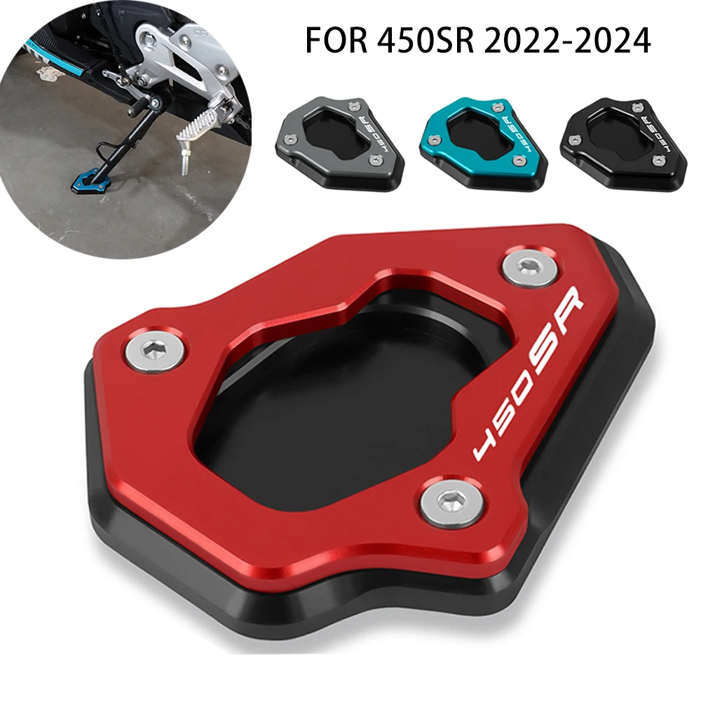 For CFMOTO 450SR 450 SR 2022-2023 2024 Motorcycle Accessories CNC Foot Side Stand Pad Kickstand Enlarger Support Extension Plate