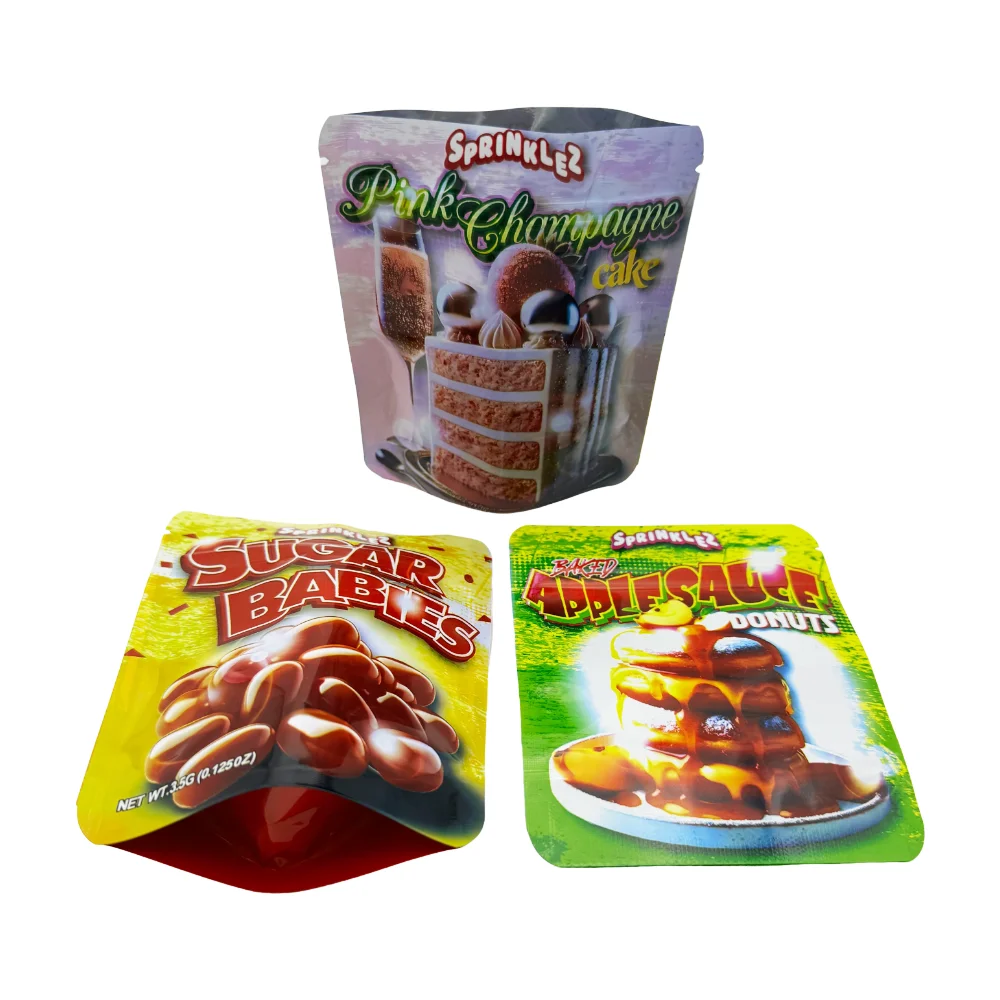 100 Stuks Lege Mylar Zakje Met Papieren Verpakking Doos Set 3.5Gram Opbergdozen Kit En Rits Plastic Zak Snoep Case - afbeelding 2