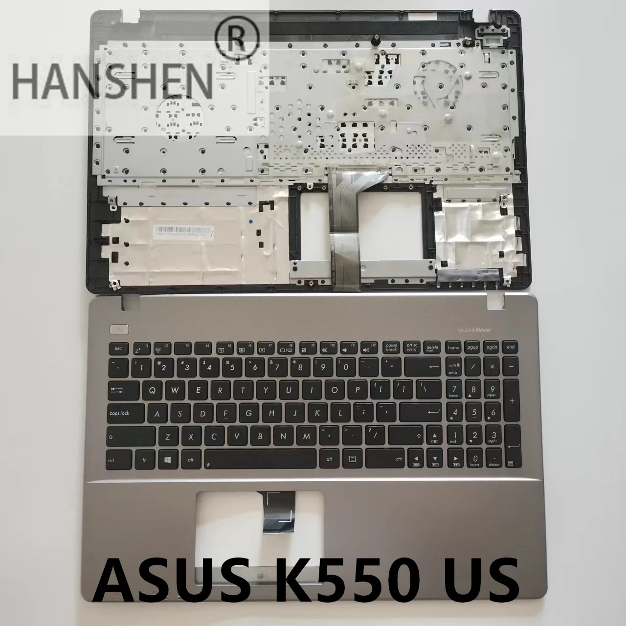 Imagem -03 - Hanshen-teclado Americano Adequado para Asus K550jk Y581cl X552w W50j K550l K550 W518l c Case Novo