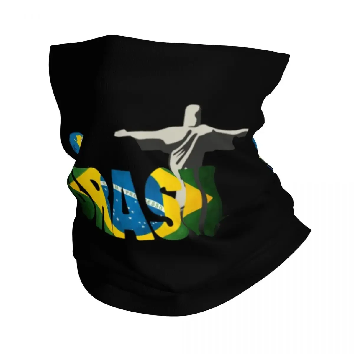 Flag Of Brazil Bandana Neck Gaiter Windproof Face Scarf Cover Women Men Headwear Tube Balaclava