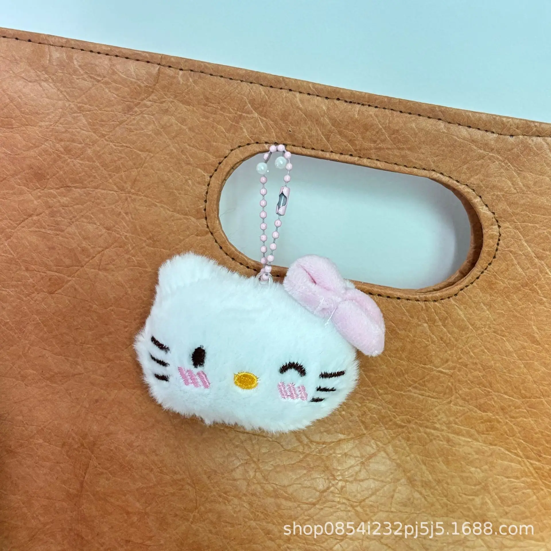 6.5 سنتيمتر سانريو أفخم Kt القط دمية المفاتيح قلادة Kawaii الفتيات النساء حقيبة زينة هريرة محشوة حلقة رئيسية اكسسوارات
