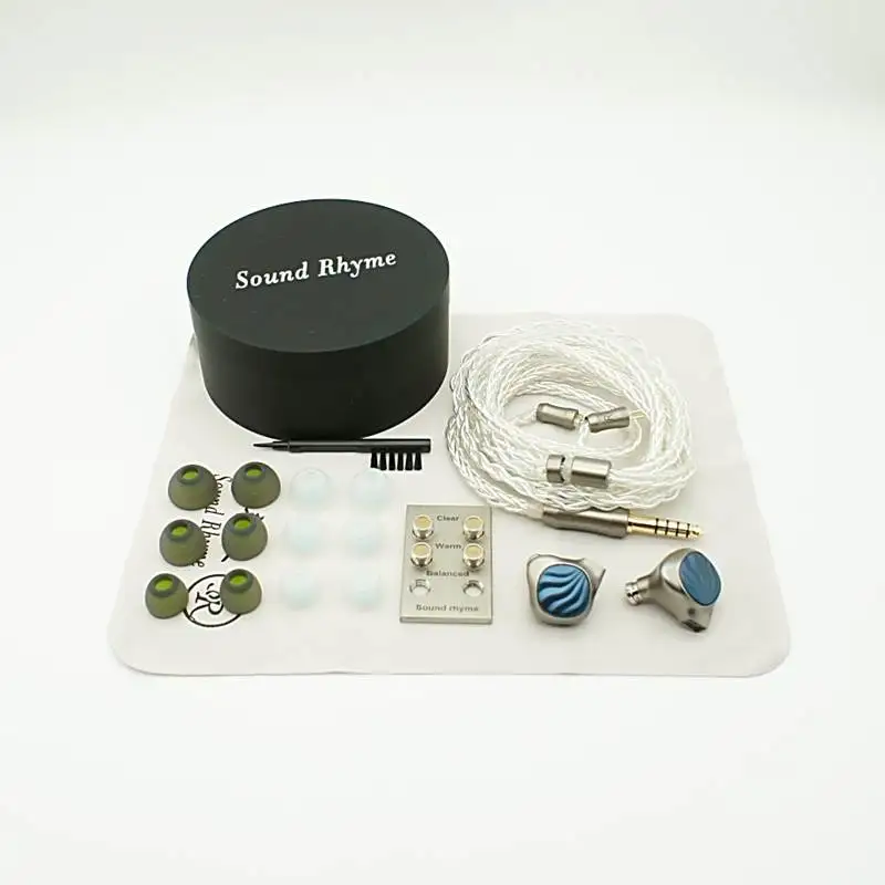 قافية الصوت SP01 10 مم سائق ديناميكي مغناطيسي مزدوج 2Pin 0.78 مم HiFi داخل الأذن شاشات سماعات IEM مع فوهات قابلة للتبديل