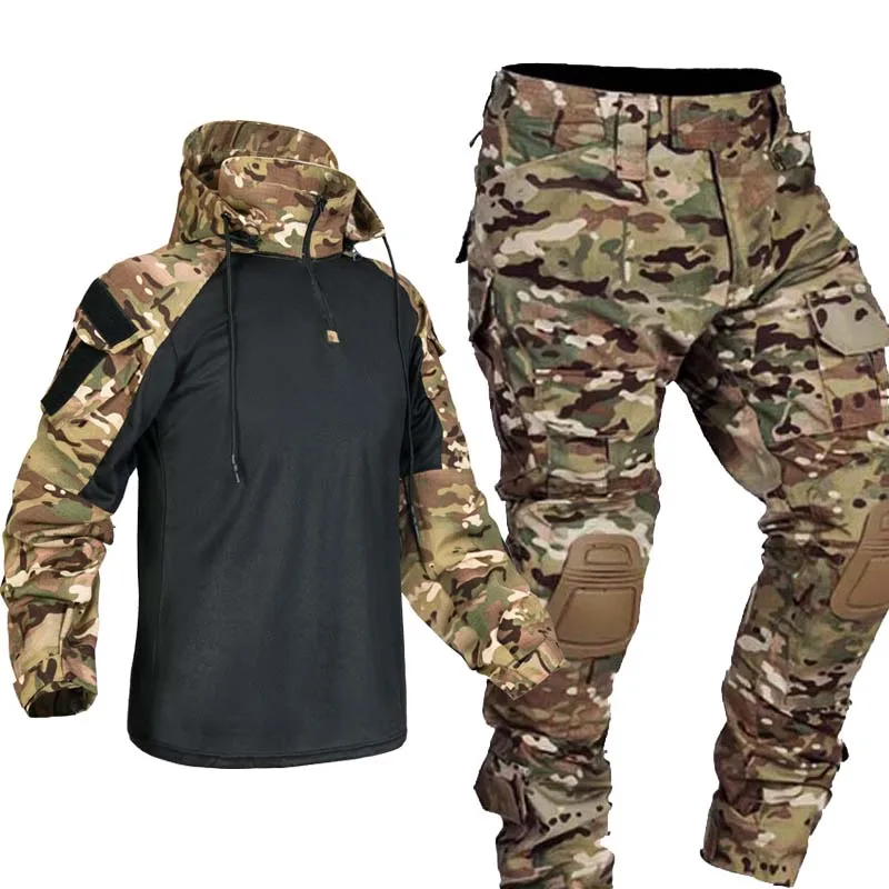 Tactical Uniform Milit Outdoor Camo Shirts Combat Suits Cargo Pants Trainning Trainning Sets Airsoft Paintball Hunting Clothes