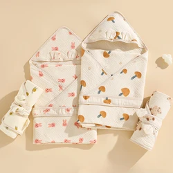 Four-layer Crepe Quilt Baby Quilt Cotton Newborn Bath Towel Swaddle Wrap  Single Soft Mother and Baby Supplies