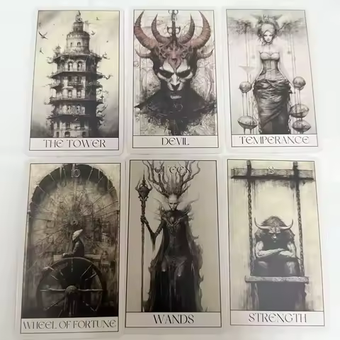 Gothic Horror Tarot Cards Wait 78 Tarots Board Games Leisure Entertainment Family Gatherings Gothic Tarot Deck