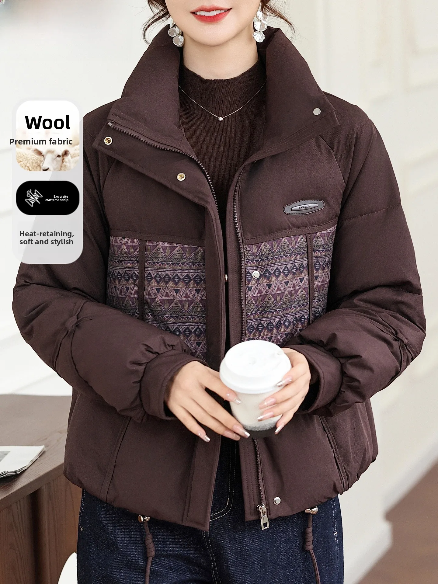 

Зимняя женская куртка-пуховик из хлопка, повседневная, свободного кроя, теплая, ветрозащитная, для поездок на работу, подходит для женщин среднего и старшего возраста