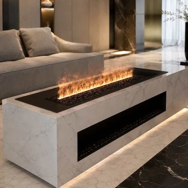 WOFAID Smart 3D Water Vapor Electric Fireplace Colorful Mist Flame Modern Decorative Fireplace for Living Room Indoor Home Decor