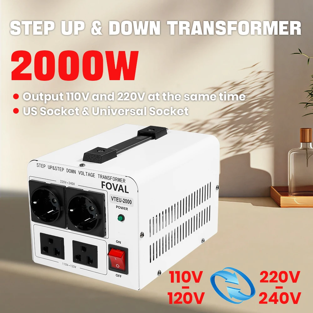 110V 220V Voltage Transformer Step Up Down Converter 600W-5000W EU US Sockets 50Hz 60Hz Travel Home Appliance Power Supply LVYUAN