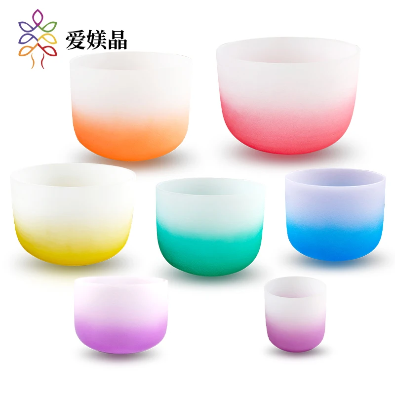 

Amazing Sound Aria Green Chakra Crystal Singing Bowl Frosted Crystal Healing Bowls Wholesale