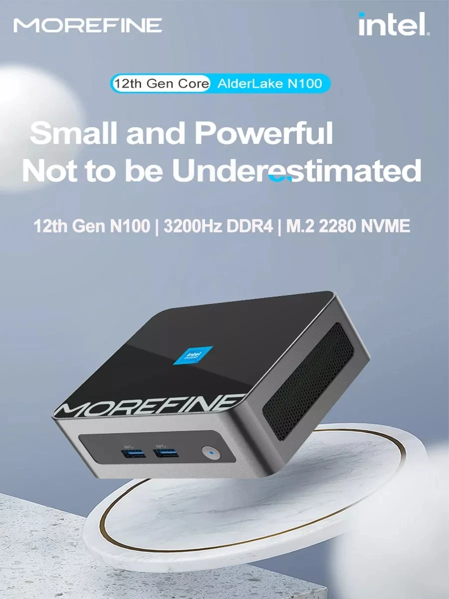 Morefine M9 M8 Mini PC Gamer 12th Gen Intel Alder Lake i7 1260P N100 N95 DDR4 NVME Dual HDMI2.0 2.5G LAN Pocket Computer WiFi6