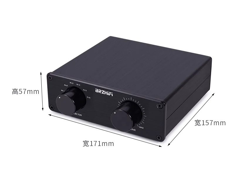 

FV6-VOL fever level zero loss 6-channel audio signal input switcher with 6 options and 1 passive front stage volume controller