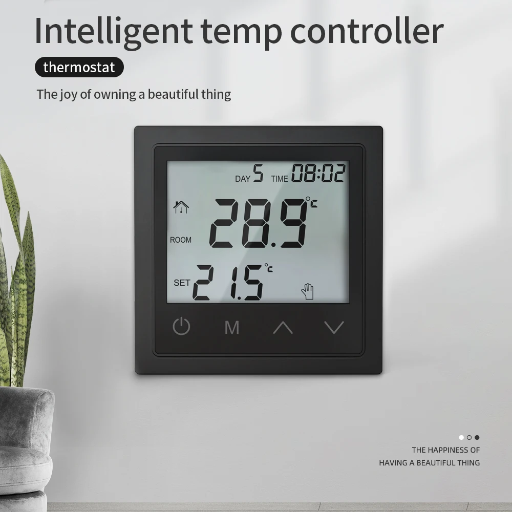 

16A 85-265V Smart Thermostat LCD Display Touch Screen Underfloor Temperature Control with NTC Sensor For Electric Floor Heating