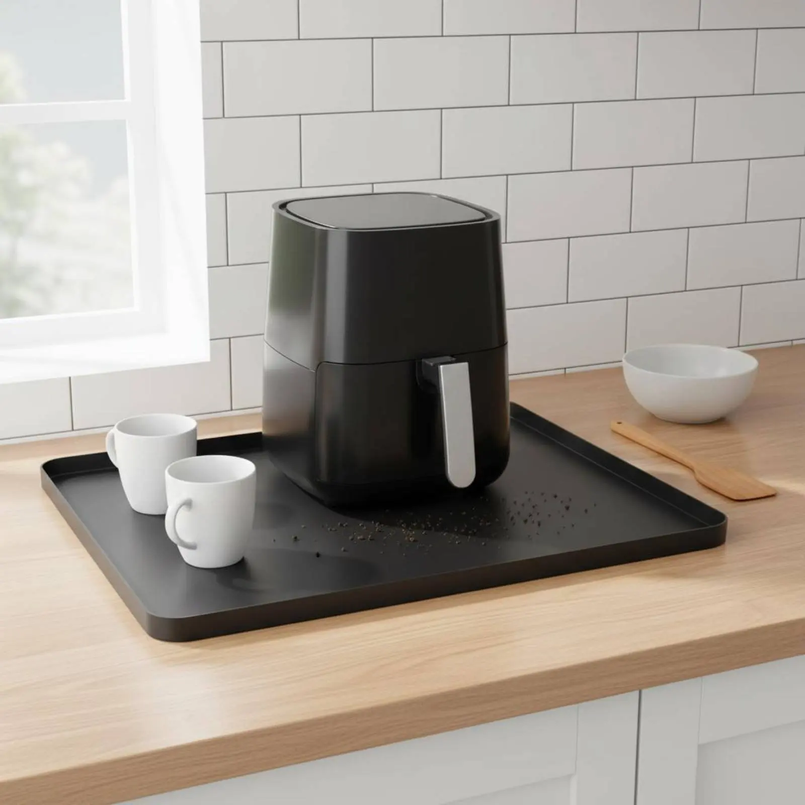 

Silicone Refrigerator Spill Mat Waterproof Refrigerator Mat Anti-Slip Spill Tray Easy to Clean Appliance Floor Protector