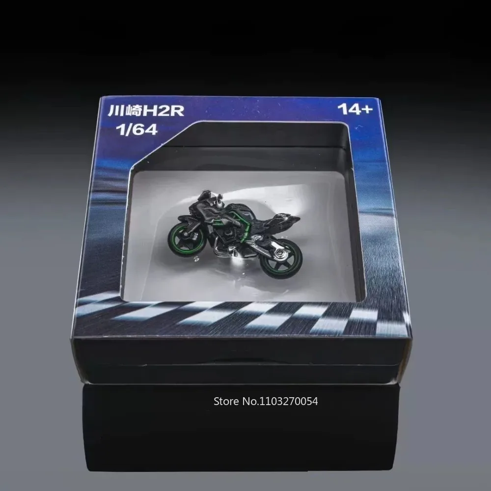 1:64 Kawasaki H2R Druckguss-Modell Legierung Spielzeugauto Miniatur-Motorrad Exquisites Modell mit Gleitenden Rädern Motorrad-Freundgeschenk – Detail 7