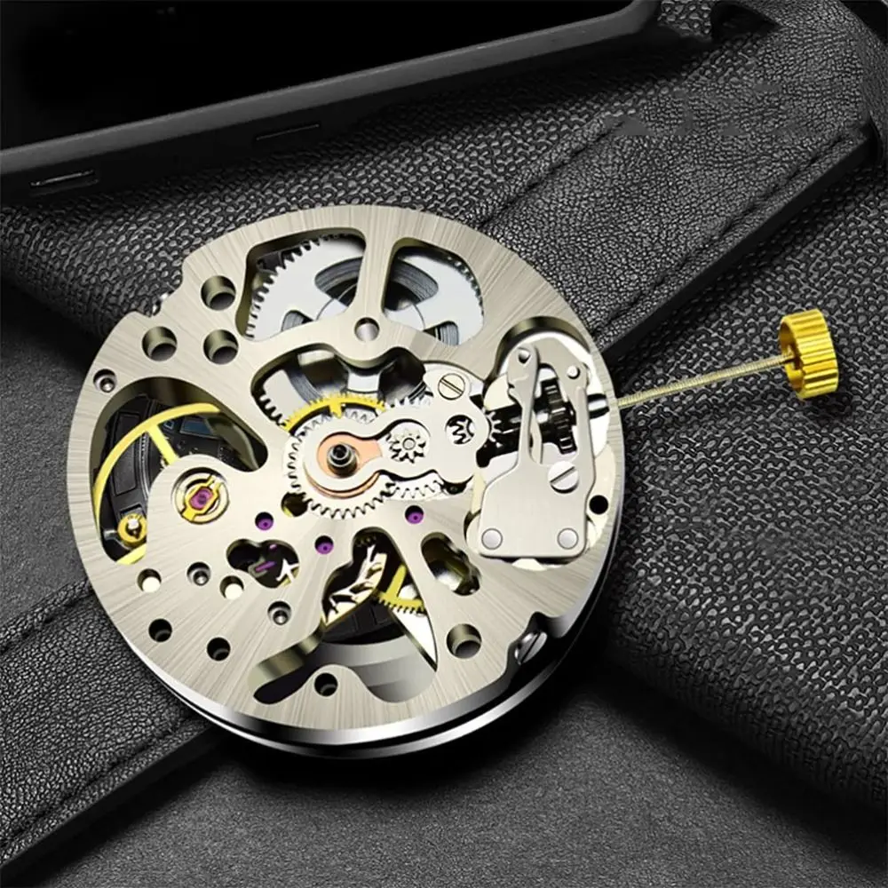 White Movement Watch Movement 3 Hands 3 Pin Design Watch Movement Replacement Single Calendar Automatic Mechanism view 4