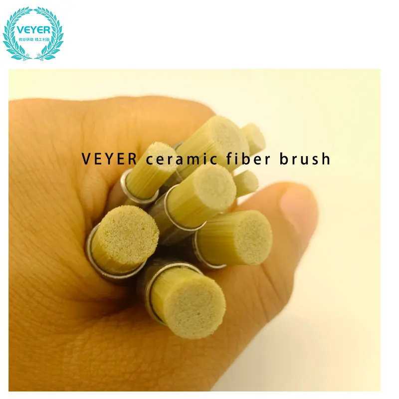 [Customize]VEYER CPD Ceramic Fiber Brush Yellow Filament Cut Marks Removal CNC Brush Polish