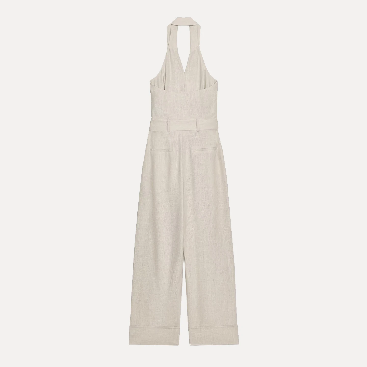 

Faionable Long One-Piece Suit 2025 Summer New Women's Wide Leg Pants High Waist Polyester Fiber Commute Sle Z