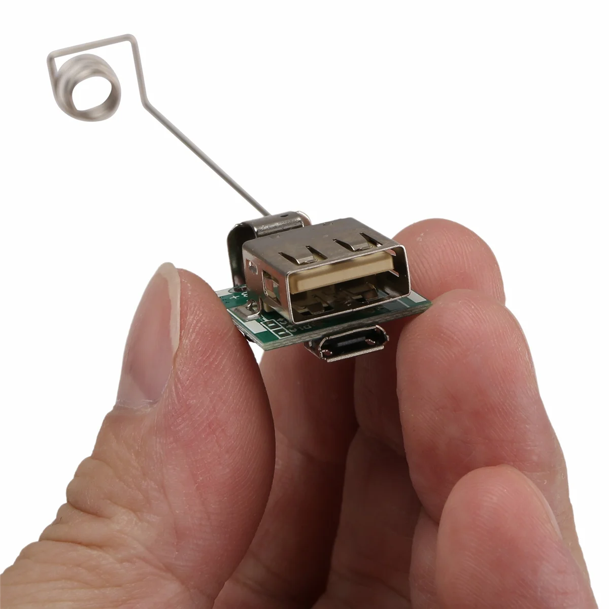 HIHI Portable External Power Bank Battery Charger 18650 with Keychain (Without Battery) (White)