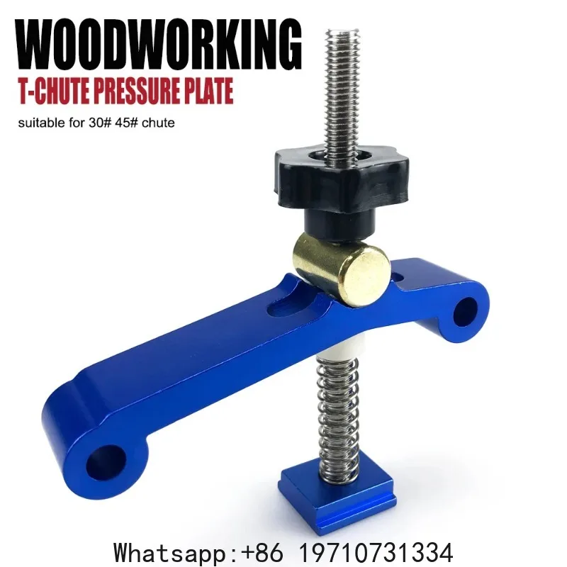 T-Track Platen Miter Track Clamping Blocks Chute Blocks Adjustable Press Plate Hold Down Clamps For Woodworking Table