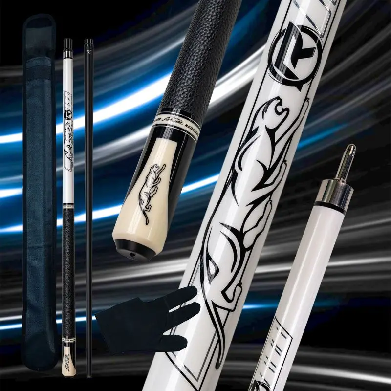 

Professional Carbon Cue Stick 11.75mm with Fast Joint, Multi-Layer Leather Tip Straight Carbon Fiber Pool Cue