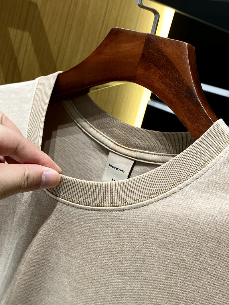 

Summer New Men's Loose Fit Cotton Sweat Vest Spor Waed Sle No Sve round Ne Casual Breathable Faion Bal Tank...