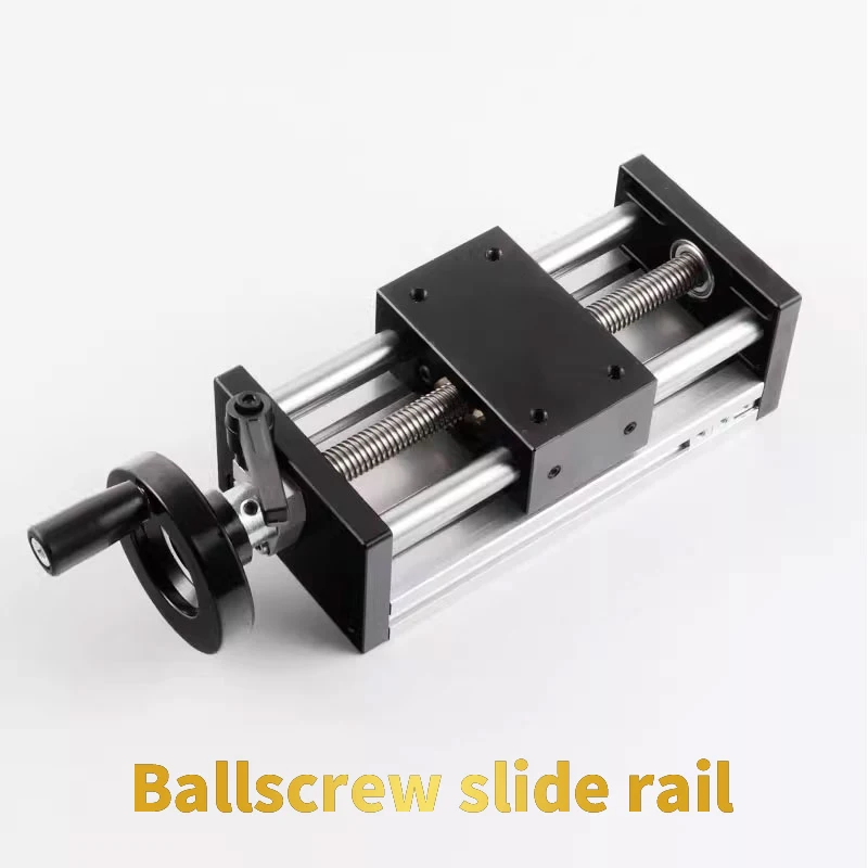 Mesa Deslizante Manual com Volante Guia Linear Duplo Eixo Óptico Serra de Mesa Cnc Sfu1204 Curso Ballscrew 100500 mm Impressora 3d xy