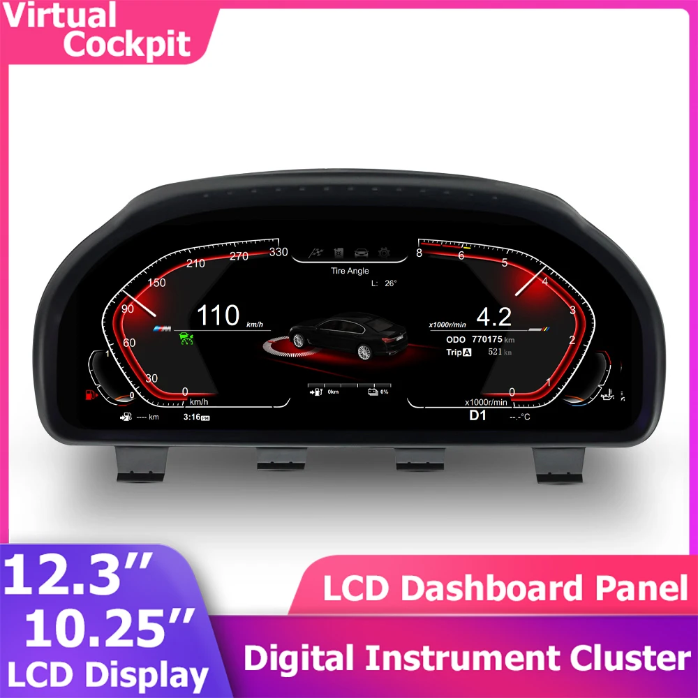 12.3''LCD Digital Instrument Cluster Dashboard For BMW 5 6 7 Series F01 F02 F03 F04 F06 F07 F10 F11 F12 F13 F18 Speedometer HUD