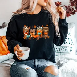 Fall Coffee Shirt Cute Fall Sweatshirt Halloween Pumpkin Spice Shirt Womens Fall Sweater Tis The Season Halloween Party Tee