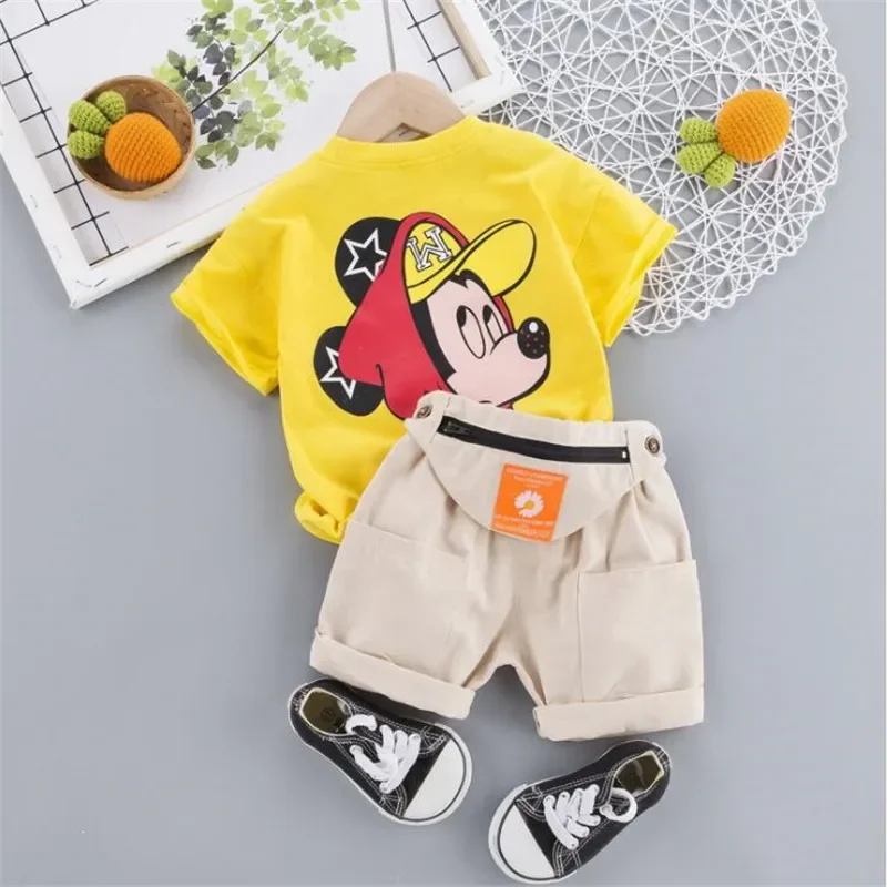 Hot Sale Children Clothes Suit Summer Kids Boys Cartoon T Shirt Shorts 2Pcs/Set Kids Infant Fashion Clothes Toddler Sportswear