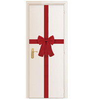 1pc Door Hanging Bow Christmas Ribbon Christmas Decoration Red Bow Ribbon DIY Home Door 2025 New Year Decoration Party Supplies
