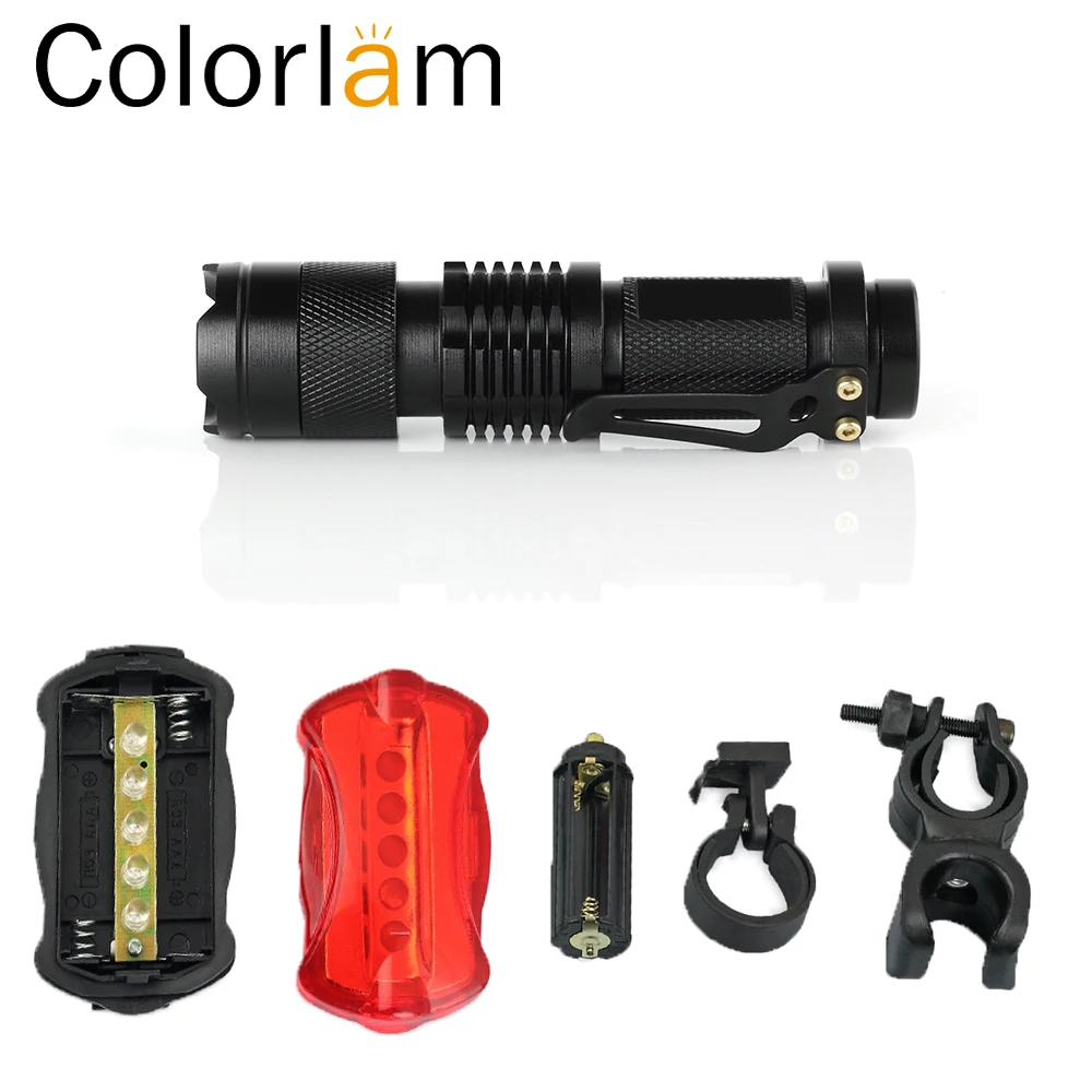

Colorlam Bike Bicycle Headlight Front Light LED Tail Light Set Rear Signal Lighting Waterproof Light Set for Most Bicycles Bikes