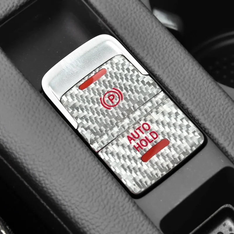 2Pcs Car Styling Handbrake Shift Panel Button Cover Trim Sticker For VW Golf 7 7.5 MK7 Arteon CC 2015-2019 Interior Stickers - view 4