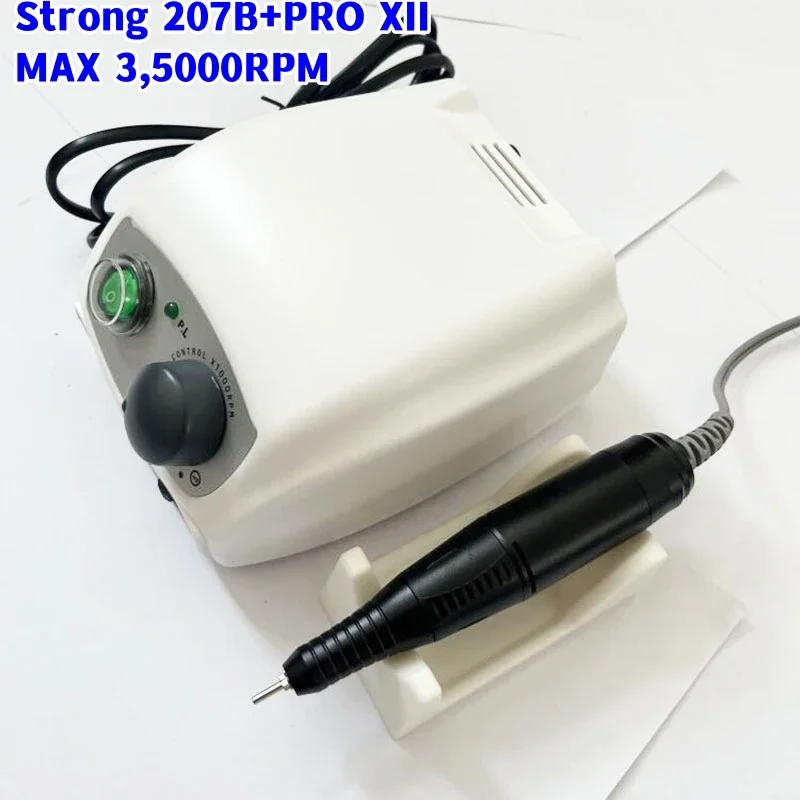 65W STRONG 207B Manicure Machine control box 35000rpm Handpiece Nail polishing nail pedicure Nail Art drill Manicure Machine set