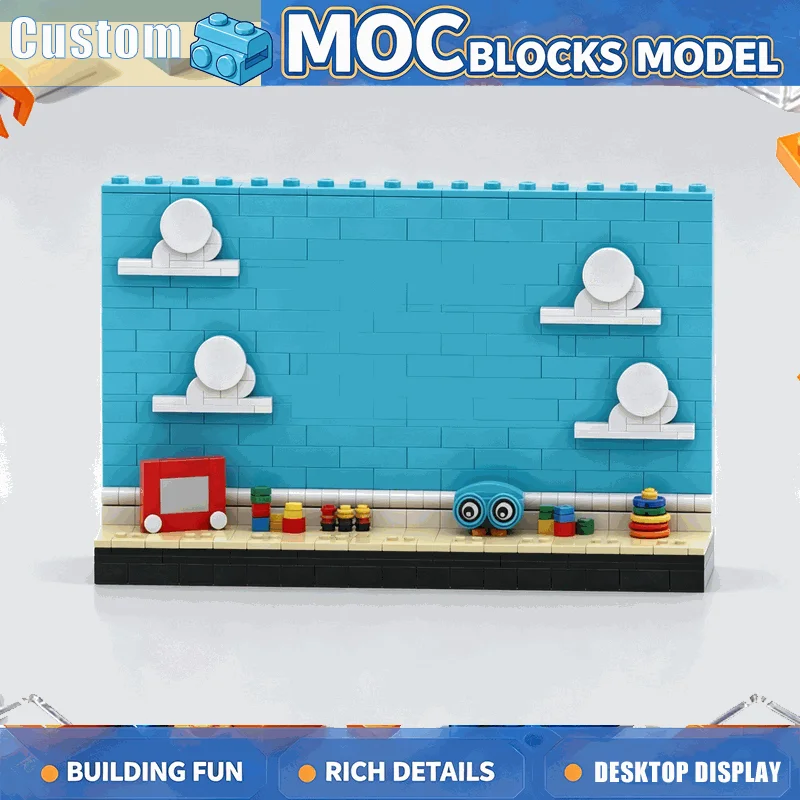 614PCS Mini Figure Display Stand Colorful Backdrop Model Building Blocks DIY Creative Assembly Educational Decor Collection Gift