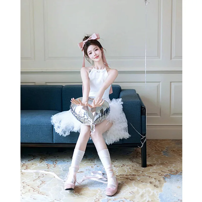 2025 New Sweet Temperament Bridal Banquet Engagement Travel Photography Trouser Dress Princess Dress Birthday Dress