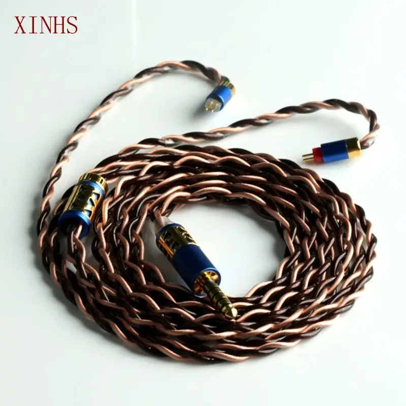 

XINHS P03 4-core gold-plated single crystal copper HIFI headphone upgrade cable enhances IEM's bass and vocals