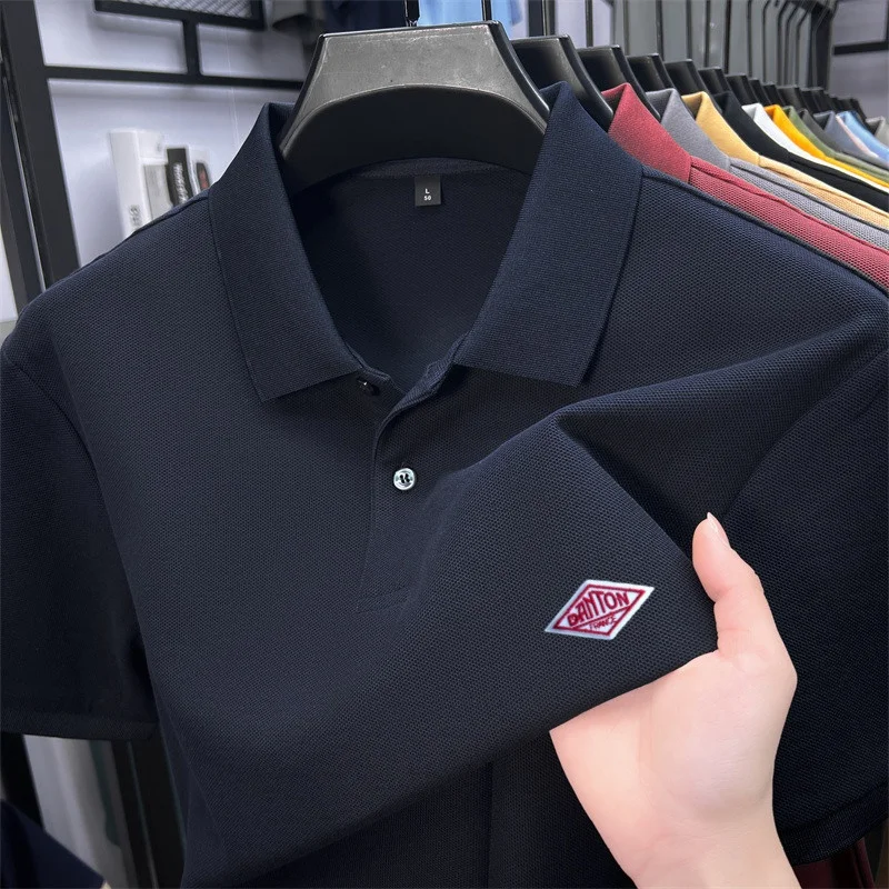 Camiseta Polo 2026 para Hombre, con Parches, de Alta Calidad, con Botones y Solapa, Transpirable, Informal, para Golf y Tenis