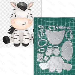 A Black And White Zebra Metal Cutting Die Metal Cutting Die for DIY Scrapbooking Crafts Handmade Christmas Gift Card