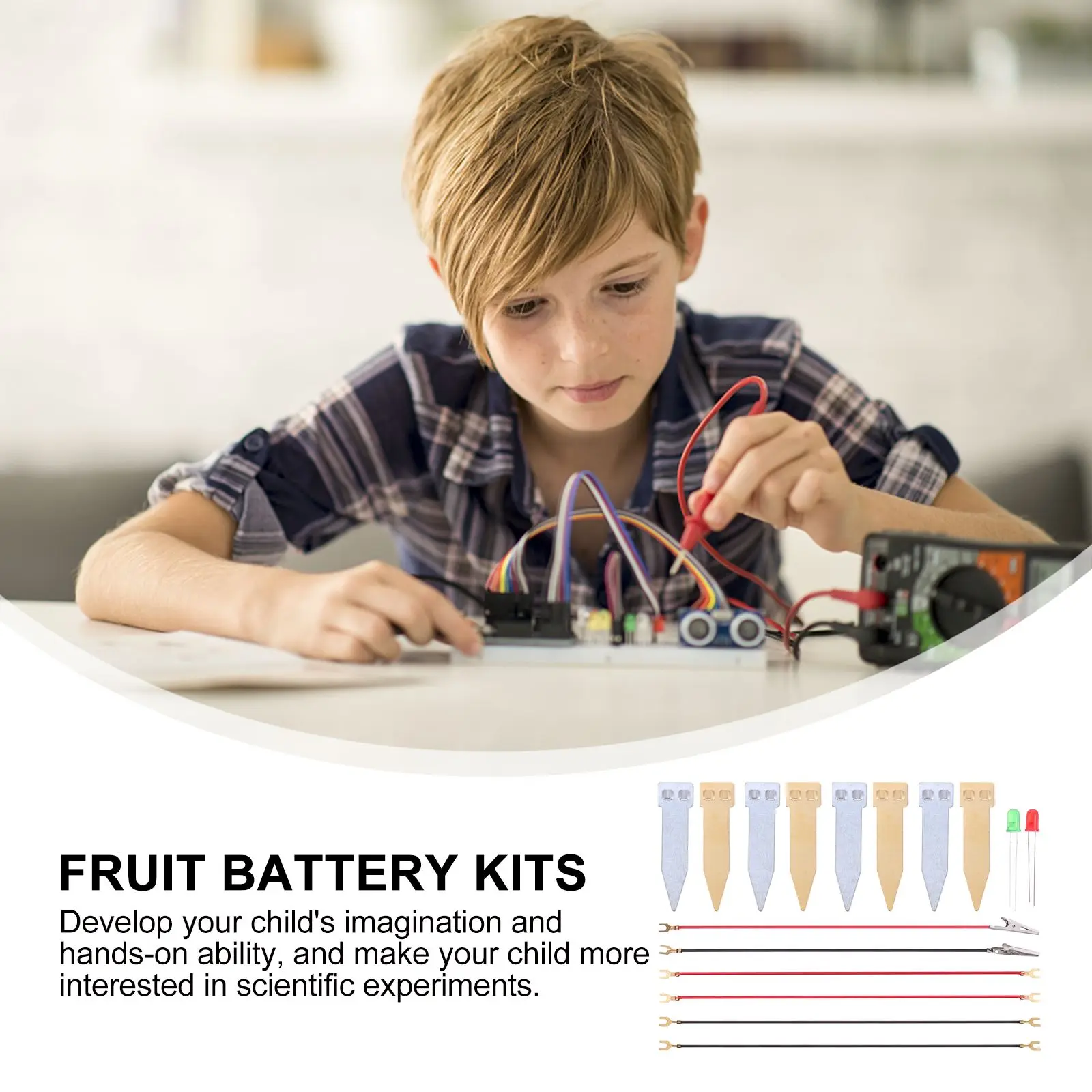 

2 Sets Generation Experimental Science Kits for Kids Toys Project Supply Physics Zinc Copper Device Student