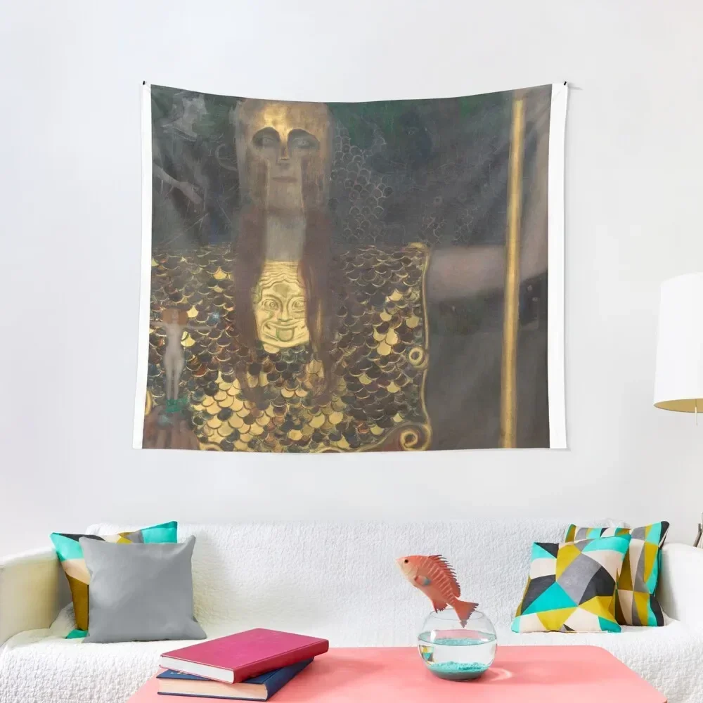 

Gustav Klimt Austrian painter Pallas Athene (1898) Tapestry Aesthetic Room Decors Wall Tapestries Tapestry