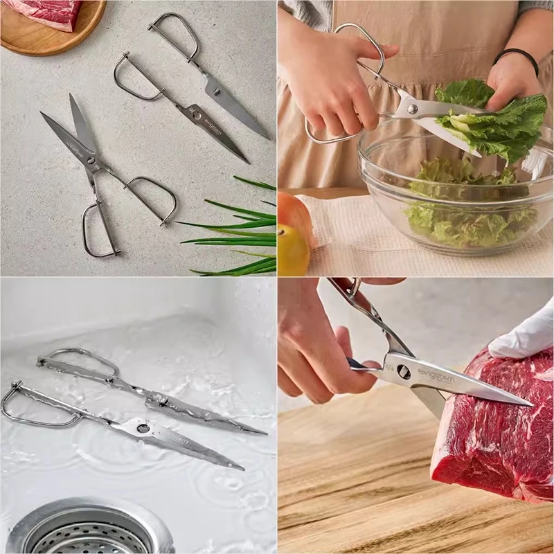 Outdoor Picnic Scissors Camping Supplies Multi-function Stainless Steel Kitchen Scissors Tools Outdoor Cookware Supplies 캠핑용품