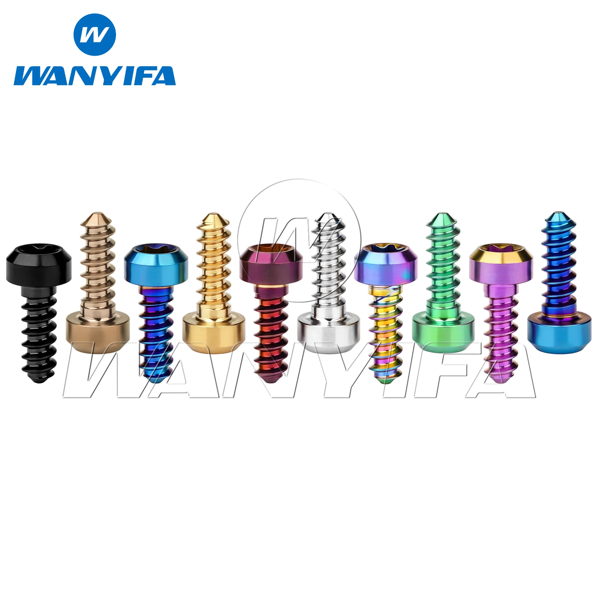 

Wanyifa Titanium Self Tapping Screw M3x9mm Chamfered Torx T15 Self-Tapping Screws for Model Modifications Fasteners