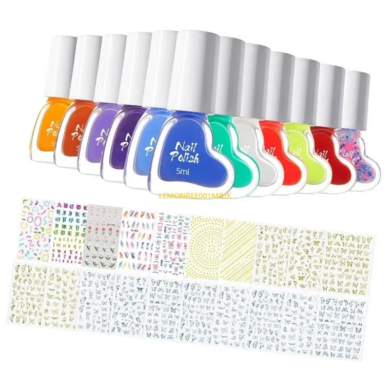 M4YA-Nägel polnische Set Nägel Kunstaufkleber Nägel Aufkleber Aufkleber Schnell trockne Nägel polnische Set Nails Sticker