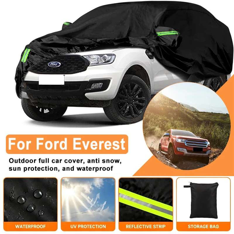 Waterproof Car Cover For Ford Everest U375 U704 Outdoor Full Car Cover Wind Sun UV Dust Rain Snow All Weather Protection