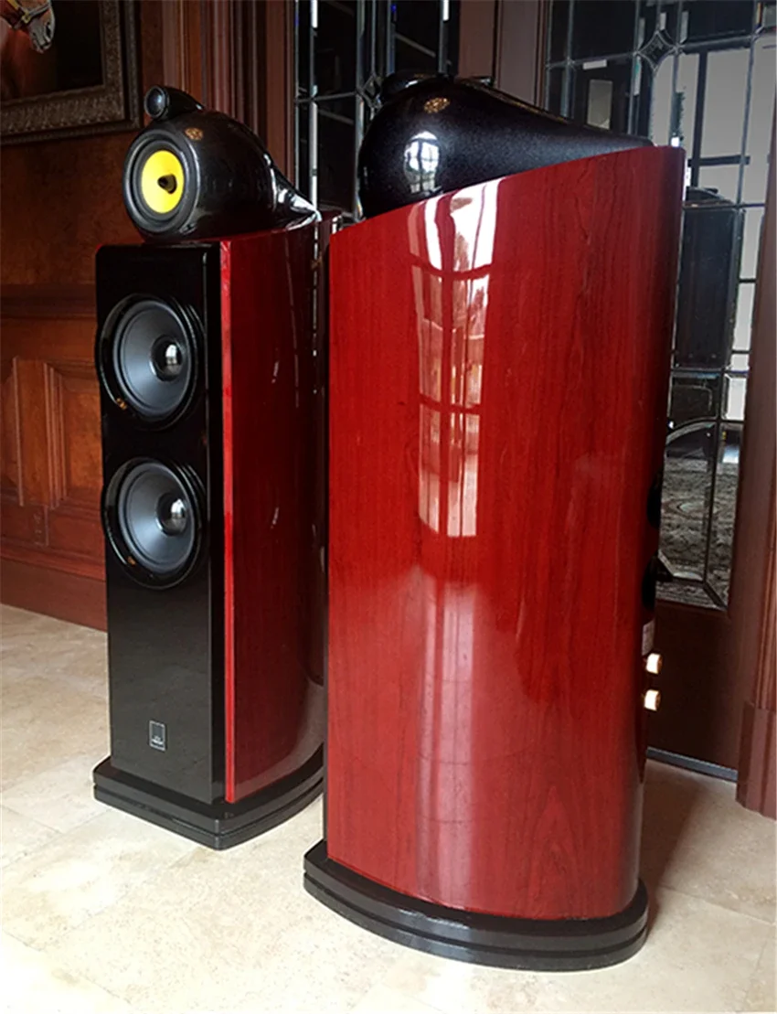 L-013 Mistral SAG 350 3 Way 4 Driver Floor Standing Speaker 6.5 Inch Woofer Tweeter Luxury Wood Speaker (Pair)