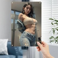 Retro Tin Wall Art, Vintage Farmhouse Metal Painting, Humorous Rustic Decor