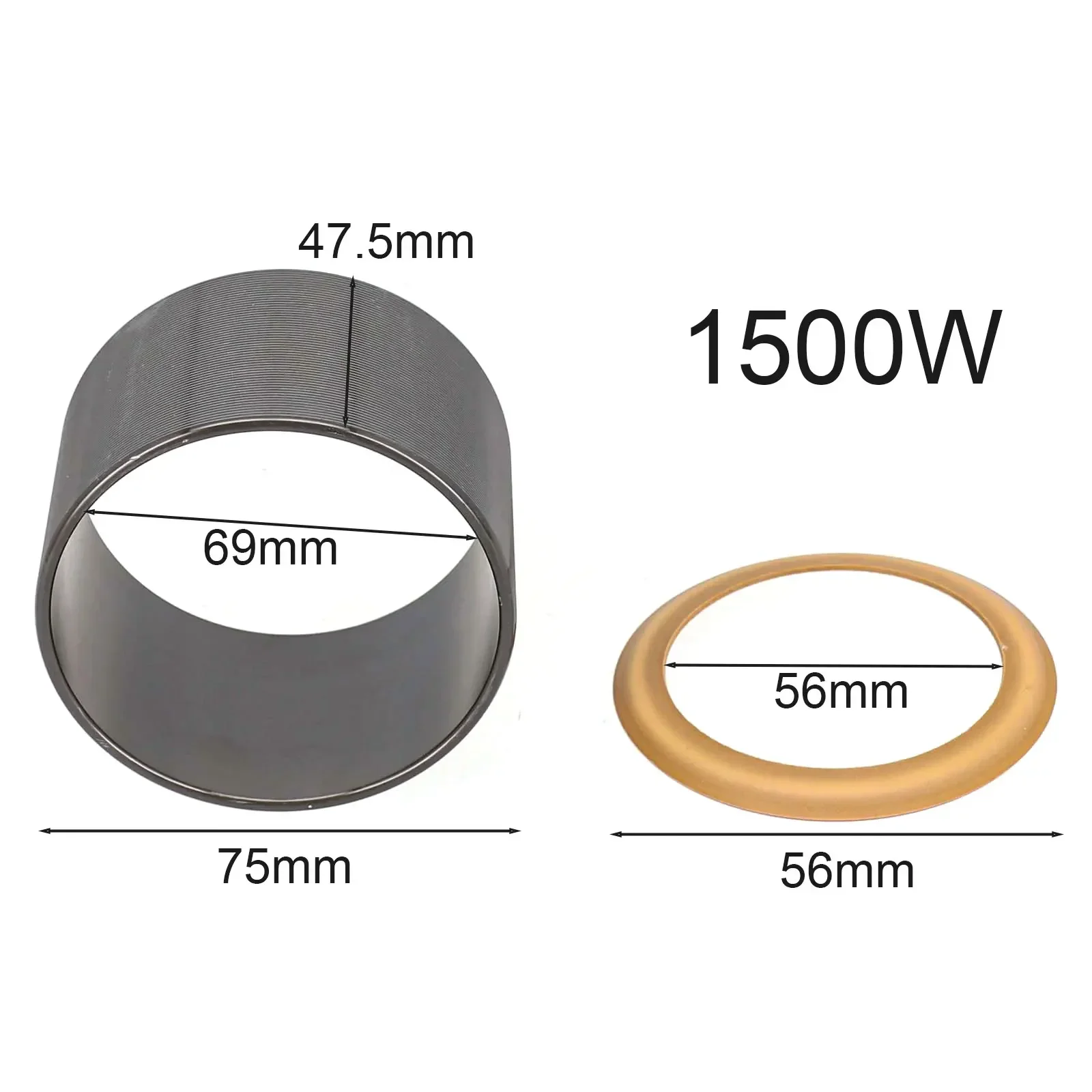 2Pcs Air Compressor Cylinder Sleeve Piston Cylinder Ring For 550W /750W/1100W/1500W Air Compressor Vacuum Pump Parts