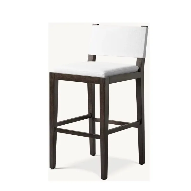 

Counter Stool Nordic Modern Design Metal Frame Wooden Seat High Bar Stool Chair for Kitchen Restaurant and Dining Bar