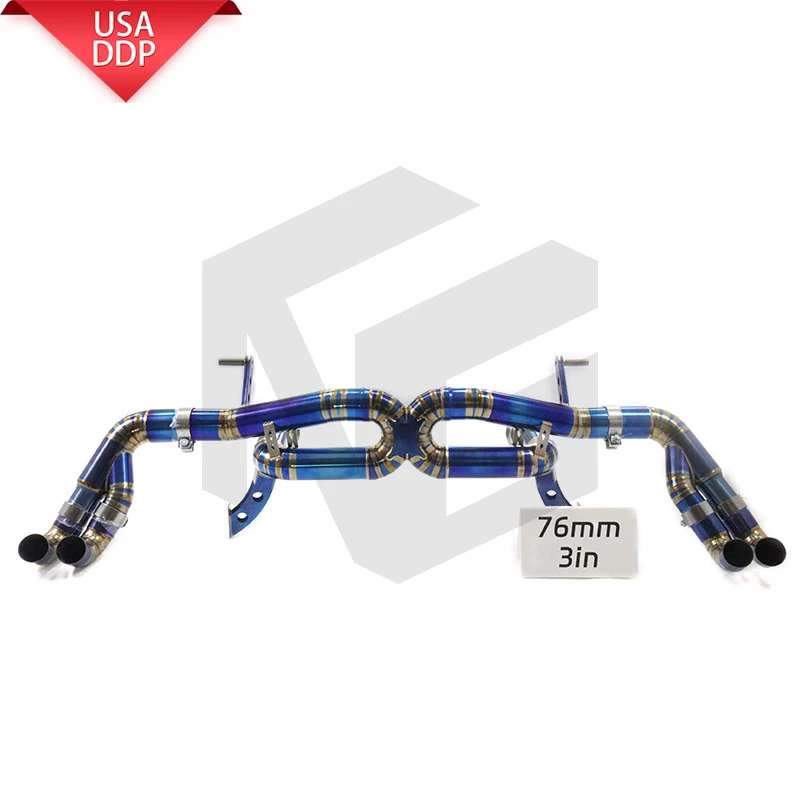 

ING Titanium Alloy Valveless Catback for AUDI R8 V10 X tube Senser Race Auto no Muffler Pipe Exhaust New Style System